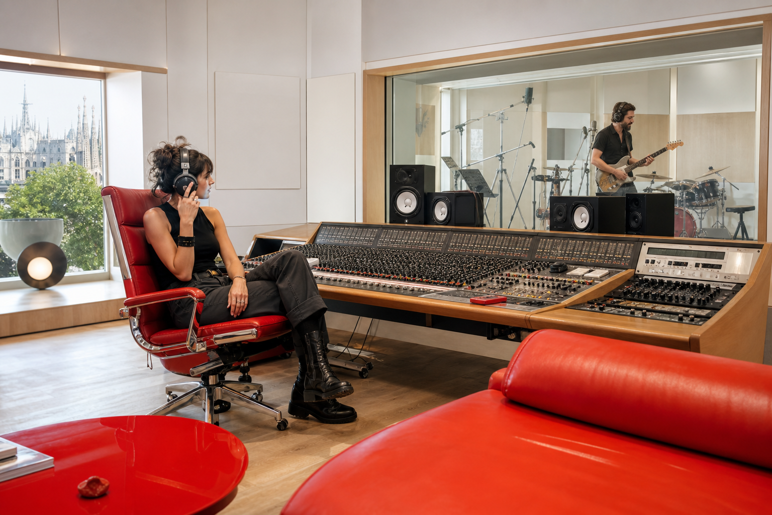 Sessione nello studio Traccia Suono a Milano